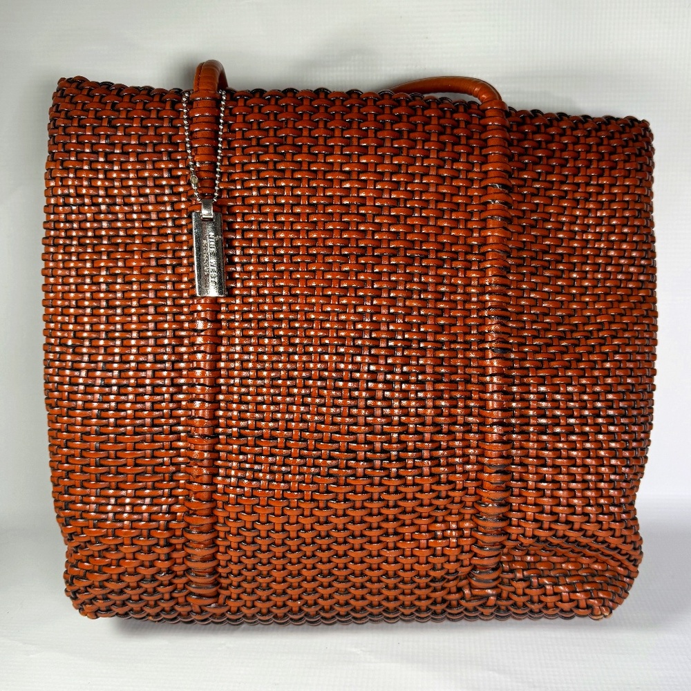 Vintage Y2K Nine West Woven Faux Leather Tote